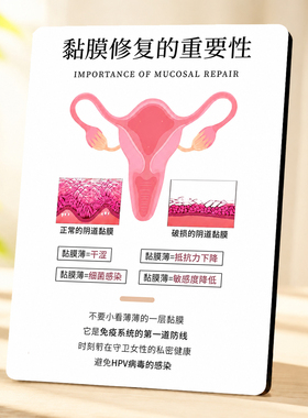 黏膜修复重要性科普摆台妇科诊所美容院私密健康宣传装饰摆件