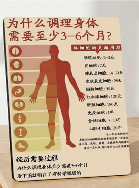 调理身体周期科普 美容院店内展示桌面摆件