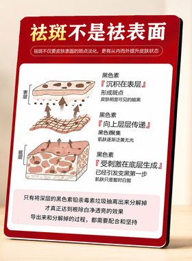 美容院祛斑知识科普展示牌养生馆前台桌面装饰摆件