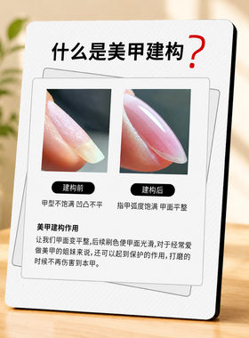 网红美甲店什么是美甲建构知识宣传展示牌门店桌面装饰摆件