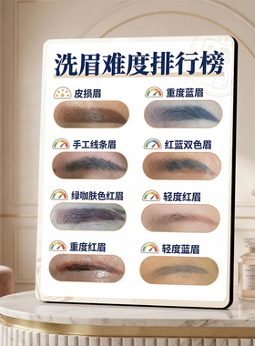 洗眉难度排行榜装饰摆台纹绣美容院桌面美业宣传展示摆件