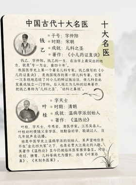 中国古代十大名医 美容院店内宣传桌面摆件