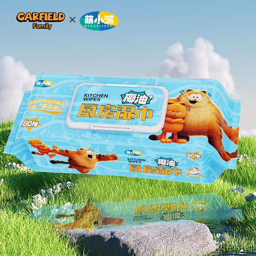 加菲猫厨房湿巾80抽