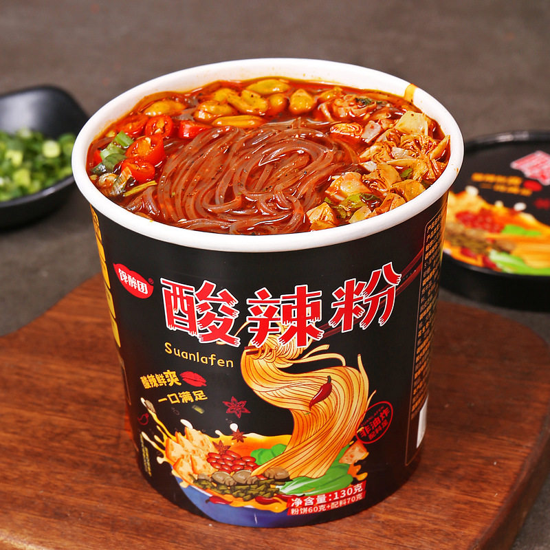 酸辣粉重庆正宗桶装量大整箱装酸麻辣烫/拌