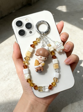 泡泡玛特冰淇淋甜筒杯系列 DIMOO原创手机链手机挂绳钥匙包挂饰