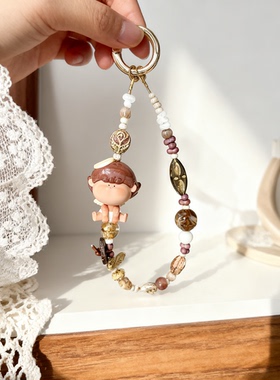 阿玛莉莉丝天使系列沙丘萌粒手机链原创diy串珠手机挂绳挂件挂链
