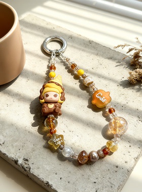 泡泡玛特冰淇淋甜筒杯系列 MOLLY手机链手机挂绳钥匙包挂饰挂件