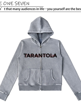 ONEONESEVEN‘TARANTOLA’标语印花洗水卫衣