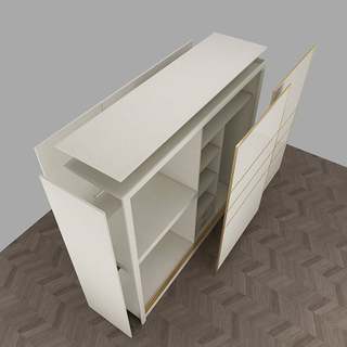 现代实木多层板推拉门衣柜家用免漆板生态板卧室衣橱移门定制柜子