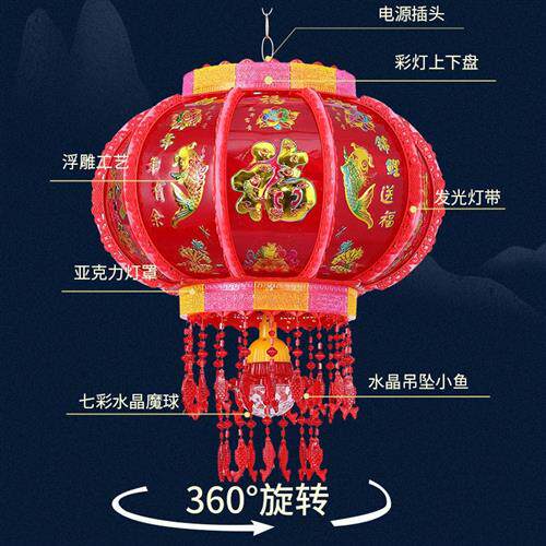 2023乾仓旋转灯笼彩中秋节新年七彩led走马灯笼阳台大门乔迁福字属于什么档次？
