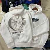 谢尔比GT350 眼镜蛇硬派 美式 美单 复古连帽卫衣男女秋冬薄绒帽衫