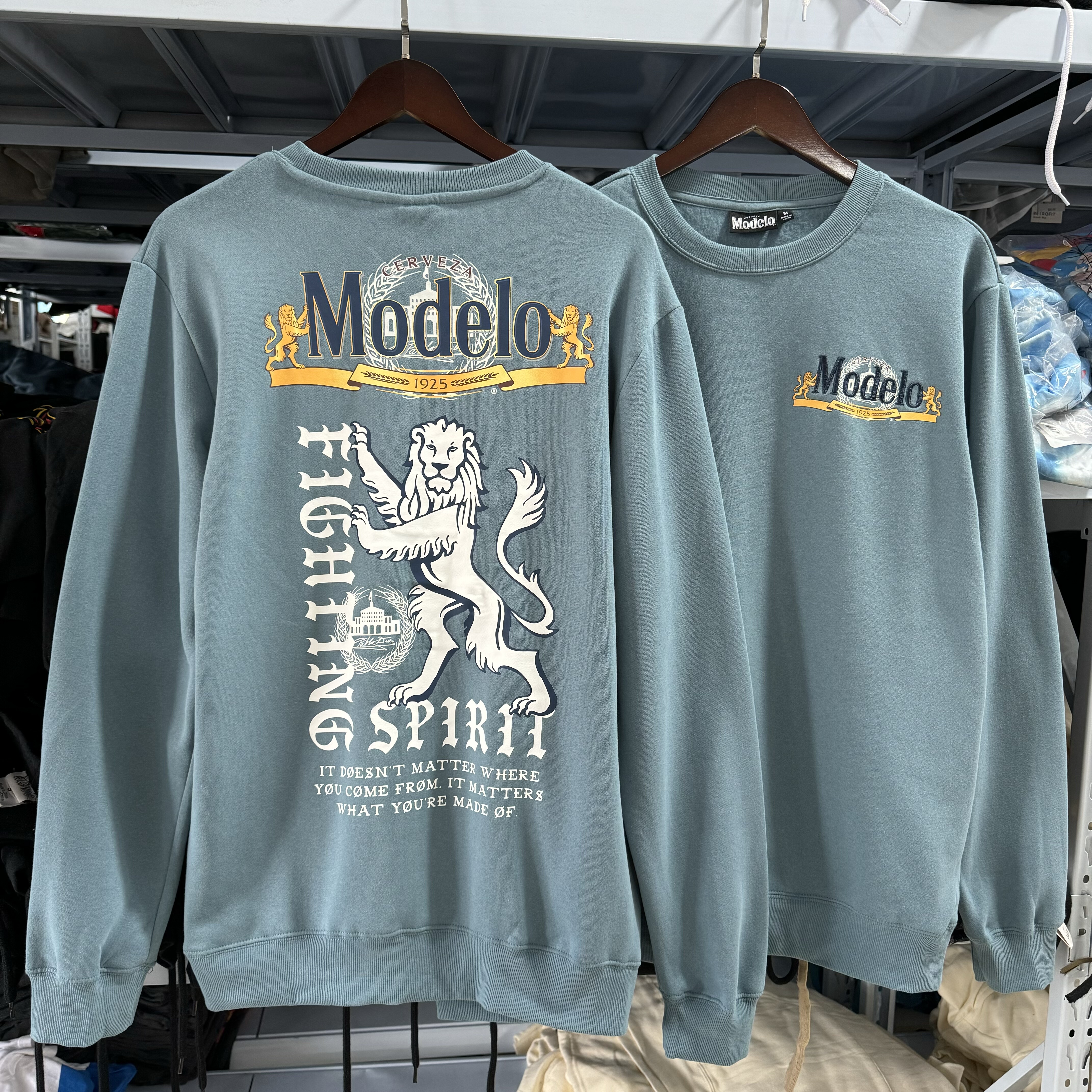 出墨西哥 小刺绣 美式复古啤酒文化 圆领卫衣男女薄绒秋冬街头543