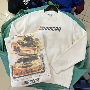 NASCAR纳斯卡 北美赛车Daytona美式复古圆领卫衣男女秋冬薄绒458