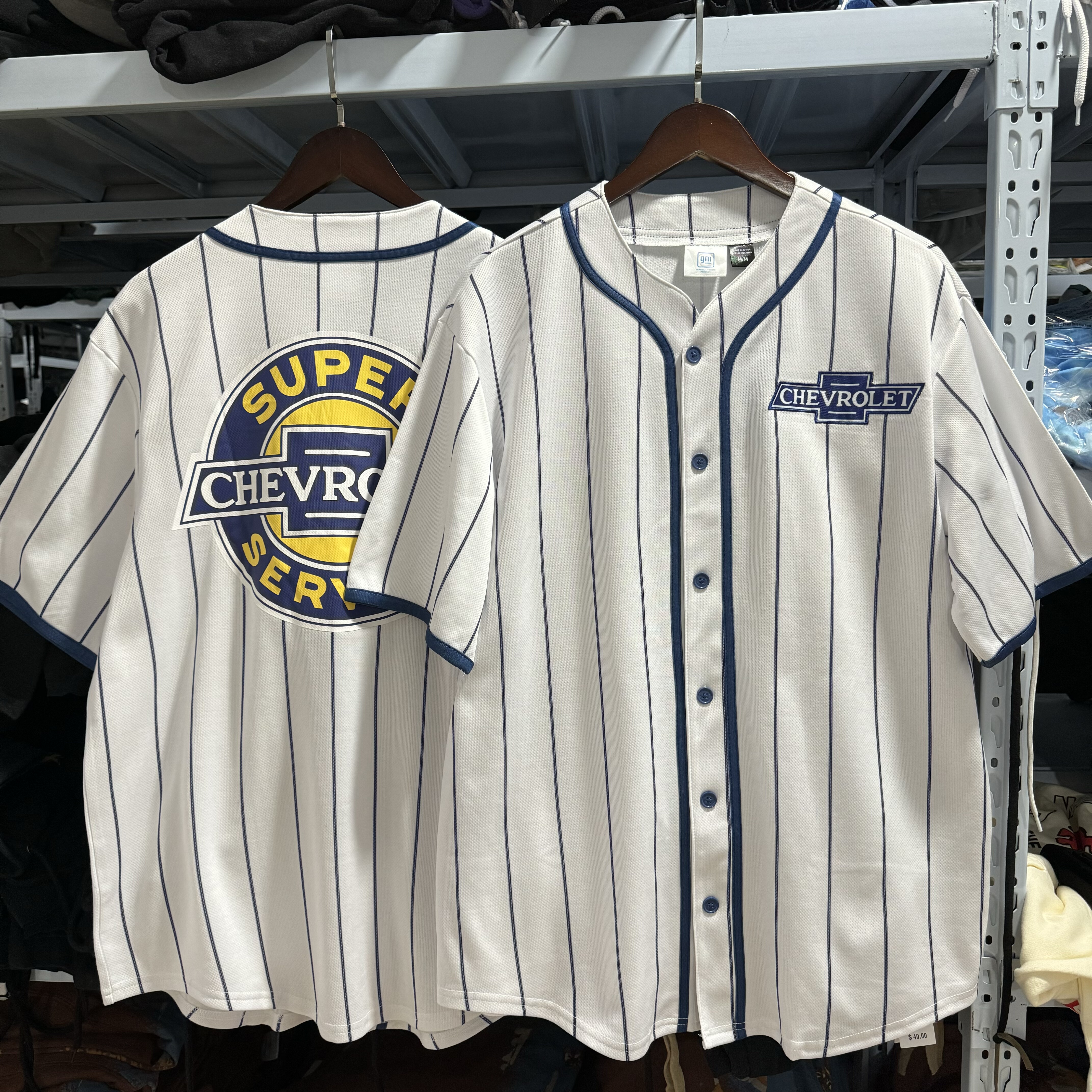 外贸 雪坲兰俱乐部条纹美式复古纽扣棒球短袖开衫T恤男女速干透气