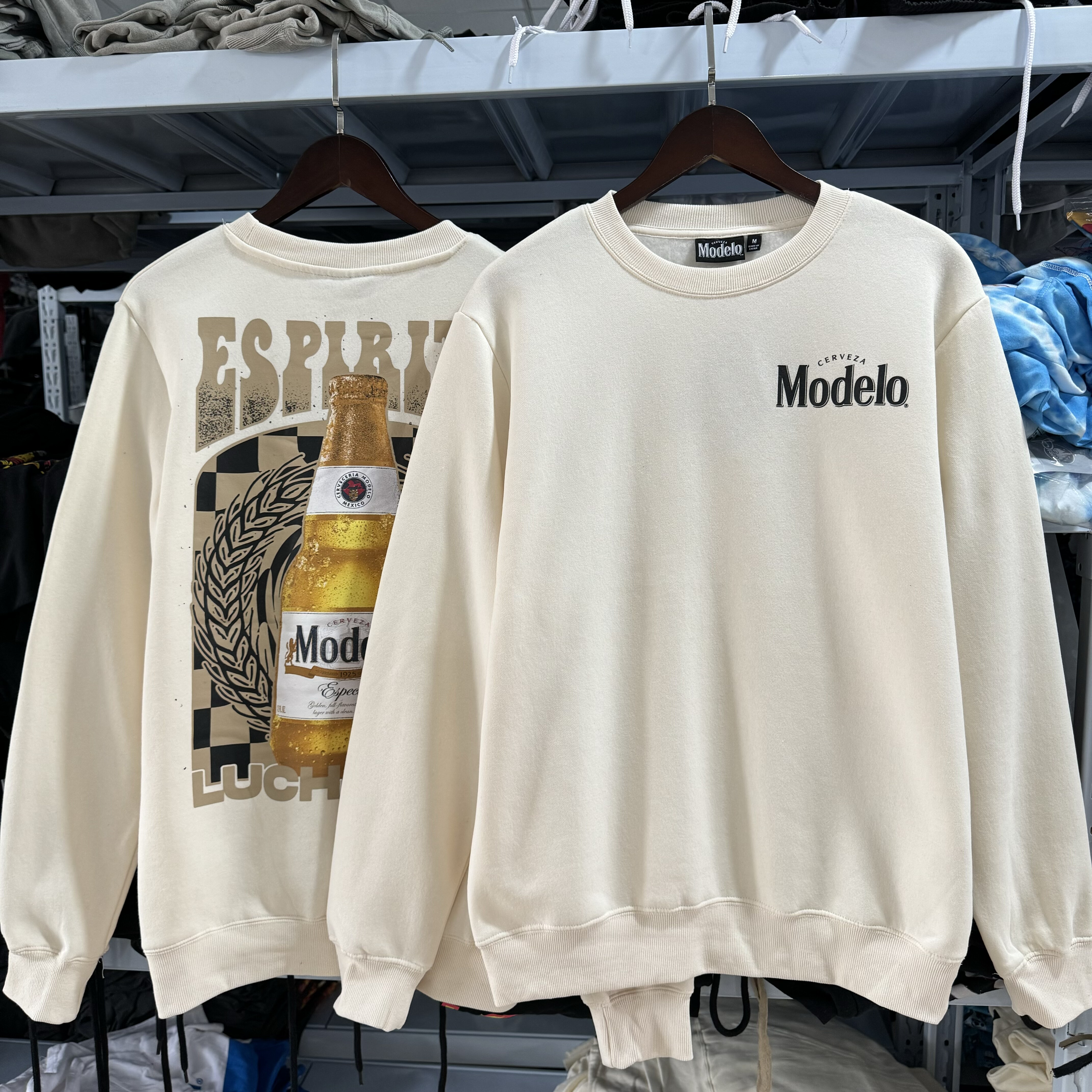 出口单 酒神附体 Modeo啤酒文化美式复古男女薄绒圆领卫衣秋冬491