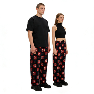 出口单 恰吉Chucky鬼娃周边 法兰绒薄家居长裤裤直筒睡裤男女顺滑