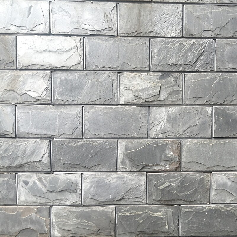 天然青石板蘑菇石别墅庭院内外墙砖仿古文化平板砖地砖背景墙墙贴