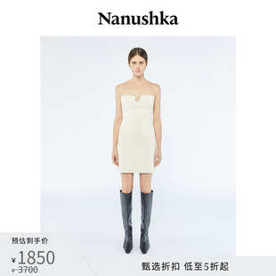 女士 ZINA 甄选折扣 奶油色抹胸连衣裙辣妹修身 短裙 NANUSHKA