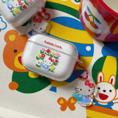 鲜花凯蒂猫适用zeroair漫步者atombuds plus耳机x5evo保护套atomevo卡通plus可爱x1evo蓝牙耳机套壳女款