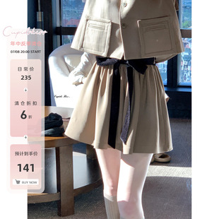 复古蝴蝶结a字半身裙裤 Basil罗勒 csk丘比特 短裙 福利6折清仓
