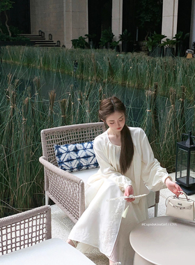 【福利6折清仓】csk丘比特 竹愿听雪 新中式轻国风小衫长裙两件套