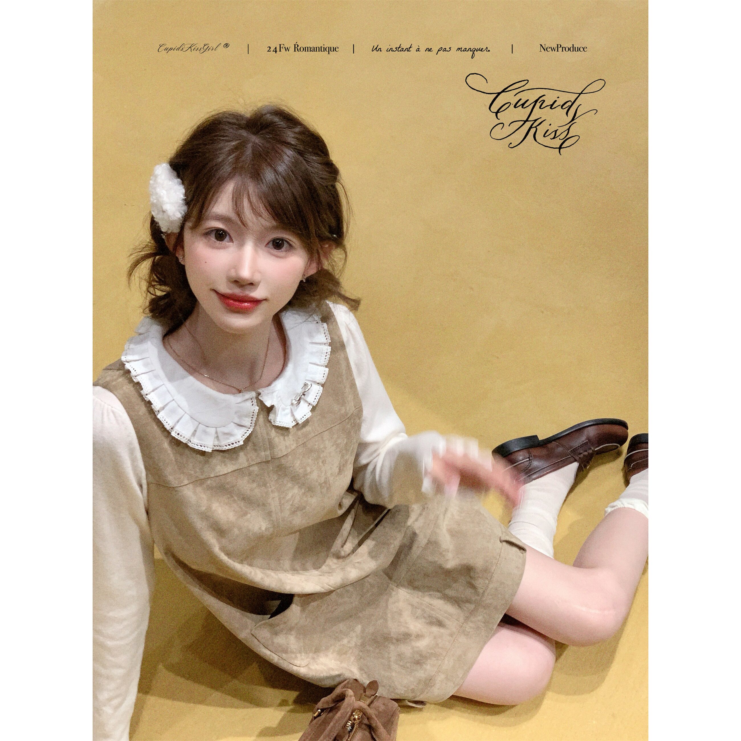 【福利7折清仓】csk丘比特 “橡木苔oakmoss”复古少女花边娃娃领