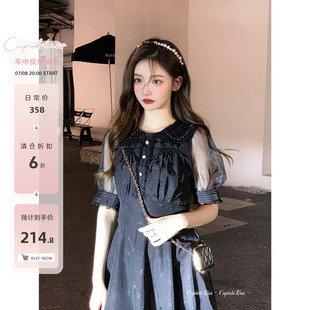 特惠巨折 泡泡袖 csk丘比特 白富美法式 连衣裙女夏 龙与玫瑰