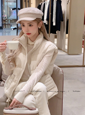 【福利6折清仓】csk丘比特“有雪入怀Luxe”立领羽绒马甲针织打底