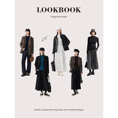 KLVE姐KSOEU R【挚简烟烟领针织衫】百羊LIG48支扬子毛搭全管领管