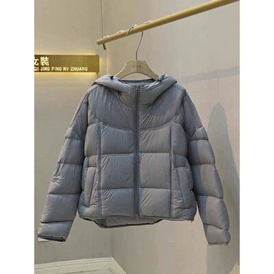 韩连帽朵面包厚服SVD云女20LYI25冬绒新款版加保暖中长羽服版外季