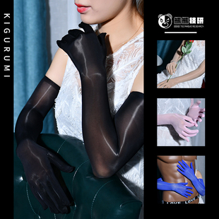 熊熊技研kigurumi手套油光五指手袜超薄丝袜丝滑性感油亮多色可选