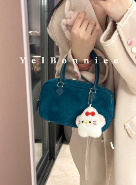 野啵妮 plume羽毛包中古款mini真皮山羊绒小方包肩带斜挎包手提包