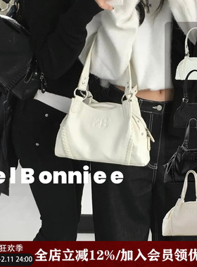 野啵妮 生人勿近/韩国小众ason复古暗黑大容量通勤机车包单肩包新