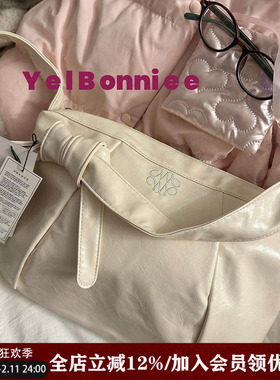 野啵妮 nicknicole韩国小众牛角包腋下自制斜挎包大容量通勤hobo