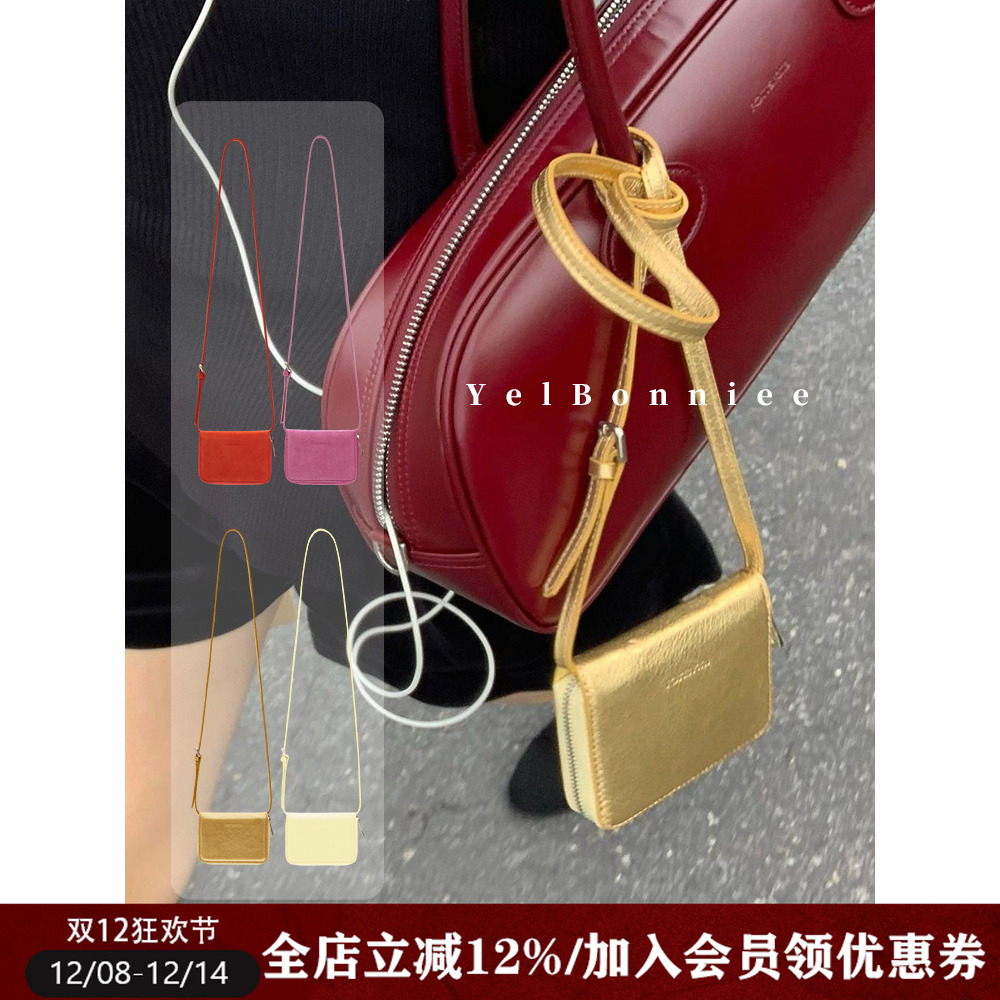 野啵妮 Fottsfotts迷你小方包小众可爱卡包onuk斜挎高级感真皮女