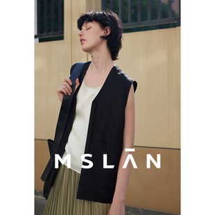 法式 夏季 外穿垂顺背心吊带MGBW358 MSLAN商场同款 品质醋酸背心