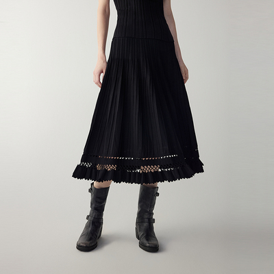 惬意夏风|MSLAN毛织镂空气质半裙