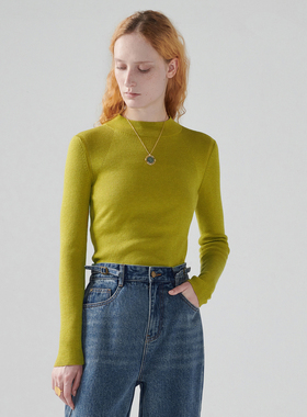 亲肤不扎/MSLAN25早秋半高领云朵衫无压感打底衫毛针织衫MEDE1323