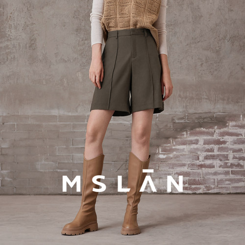春季短裤MSLAN法式高腰