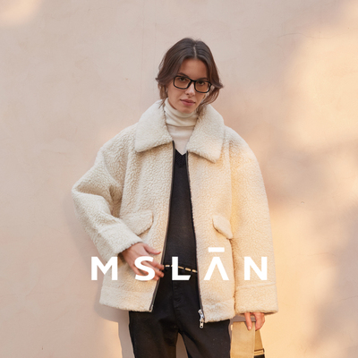奥莱清仓MSLAN时尚环保皮草外套