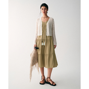 可露丽夏日 度假风仙女裙分割吊带背心连衣裙MGBT046 MSLAN夏季