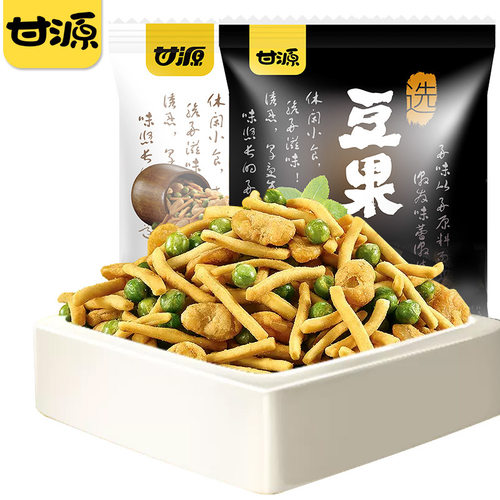 江西甘源虾条豆果500g青豆独立小