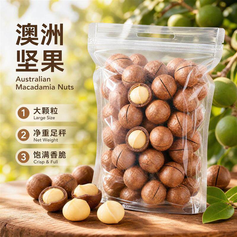 澳洲夏威夷果500g奶油味坚果零食炒货蜜饯果脯水果干等