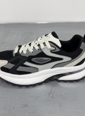 男休闲鞋2026新款复古跑鞋百搭软底黑灰运动鞋男鞋子