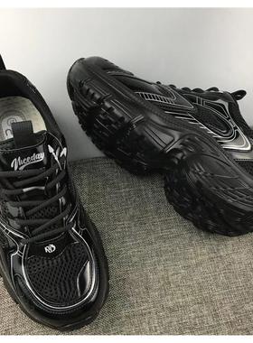 NDU女鞋老爹鞋2024新款运动老爹鞋网面厚底跑步鞋透气休闲女鞋