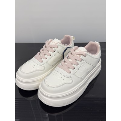 NDU女鞋小白厚底透气板鞋小白鞋新款休闲鞋2025年鞋子