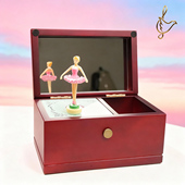 浪漫经典 旋转芭蕾舞女孩音乐盒首饰盒带镜子八音盒情人节礼物