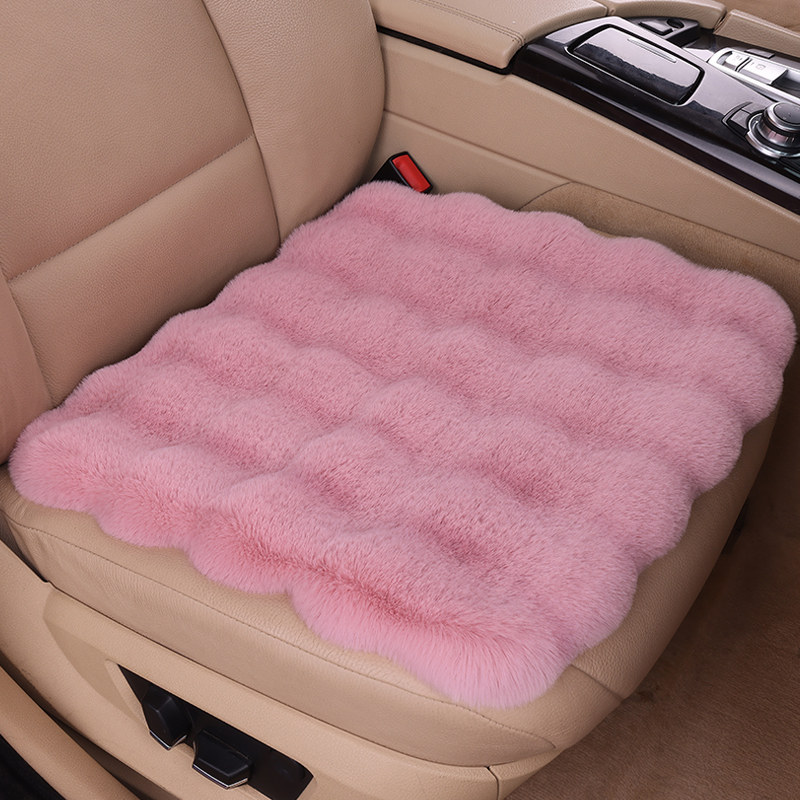 汽车坐垫冬季毛绒三件套单片主驾驶座位垫加厚棉垫高级感女士座垫