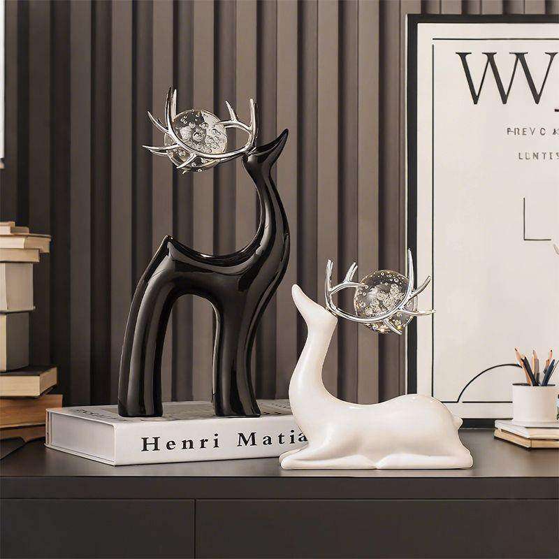 小鹿水晶球摆件轻奢家居电视柜酒柜餐边柜装饰品客厅现代玄关感,家居饰品,装饰摆件,淘宝优惠券,粉丝福利购,淘宝优惠卷