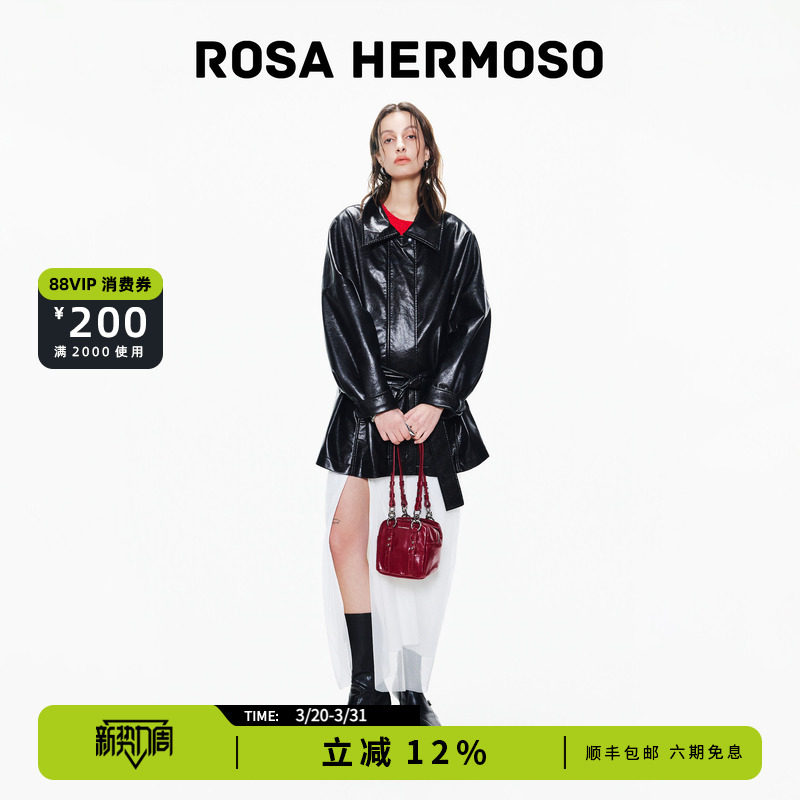 ROSA HERMOSO/珞赫「吐司」方块包豆腐包红色手提包2026新